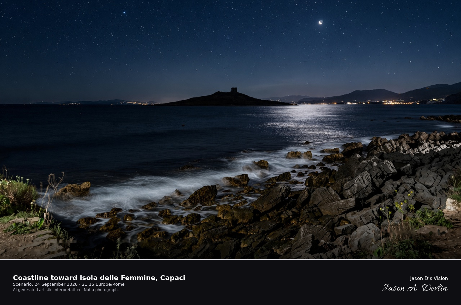 Coastline toward Isola delle Femmine, Capaci